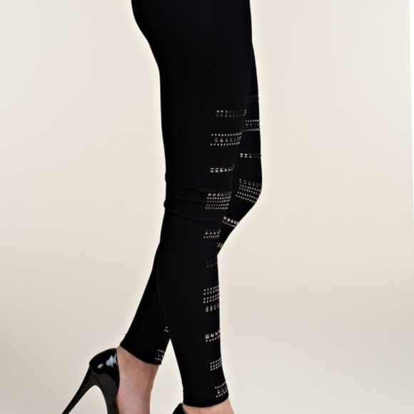 NWT VOCAL BLING STUD LEGGINGS! SM-XL slimming - Picture 4 of 4